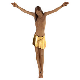 Stylised body of Christ in coloured Valgardena wood