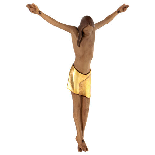 Stylised body of Christ in coloured Valgardena wood 5