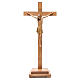 Crucifix stylisé avec base bois Val Gardena s1