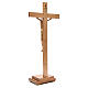 Crucifix stylisé avec base bois Val Gardena s3