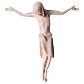 Corpo de Cristo românico 17 cm madeira Val Gardena natural encerada