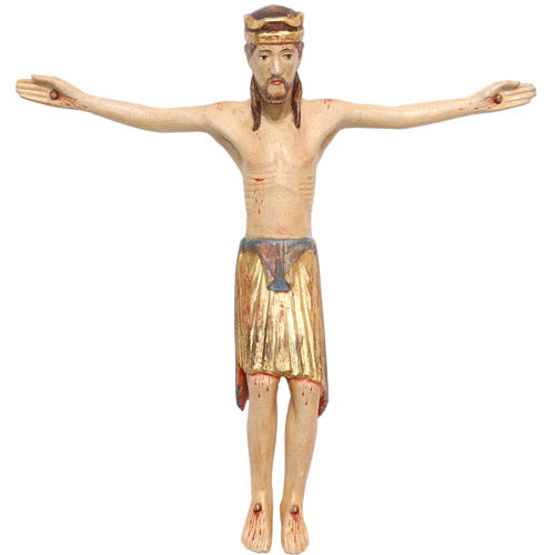 Body of Christ in Valgardena wood, antique gold, Altenstadt 1