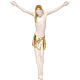 Body of Christ, stylised in Valgardena wood, antique gold s1