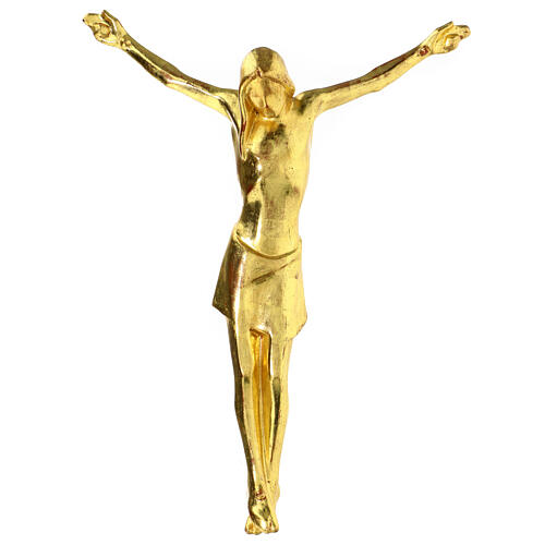 Stilisierter Leib Christi Grödnertal Holz Gold Finish 1