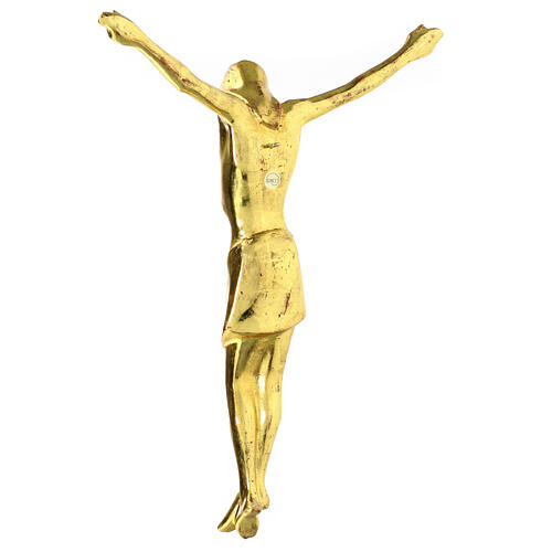 Stilisierter Leib Christi Grödnertal Holz Gold Finish 6