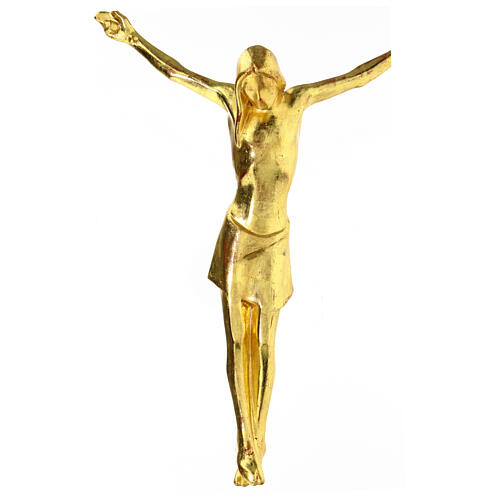 Corpo di Cristo stilizzato legno Valgardena Gold 2