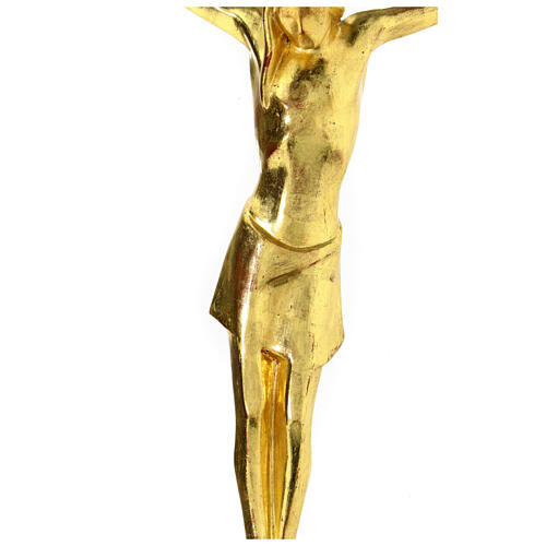 Corpo di Cristo stilizzato legno Valgardena Gold 4
