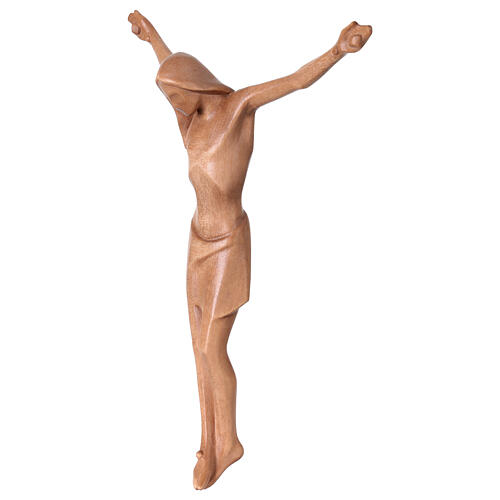 Corps du Christ stylisé bois finition patinée Valgardena 2