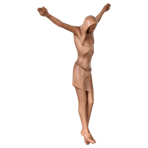 Corps du Christ stylisé bois finition patinée Valgardena 3
