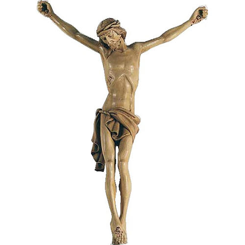 Body of Christ in painted wood 70cm 1
