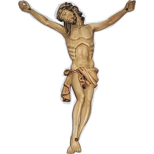 Body of Christ in painted wood 40cm 1