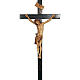 Crucifix in painted wood 55cm s1