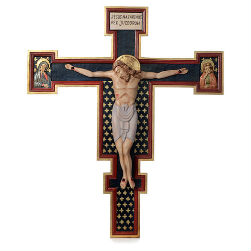 Crucifix Cimabue en bois peint 1