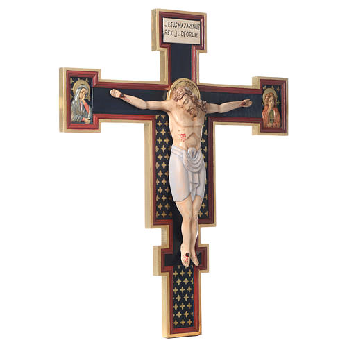 Krucyfiks Cimabue z drewna malowany 2