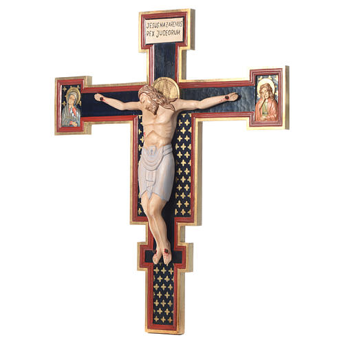 Krucyfiks Cimabue z drewna malowany 3