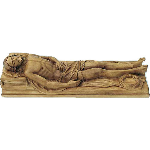 Statue Christ Mort 120x40x35 cm en bois 1