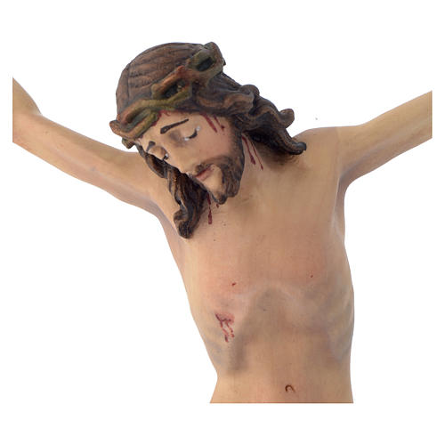 Crucifix, Corpus model, straight in painted Valgardena wood 2