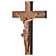 Crucifix, Corpus model, straight in multi-patinated Valgardena w s7