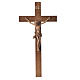 Crucifijo modelo Corpus, cruz recta madera Valgardena varias pat s5