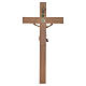 Crucifix droit mod. Corpus bois patiné multinuance Valgar s11