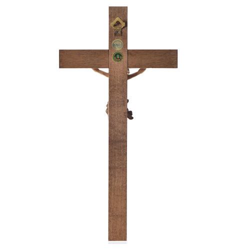Crucifixo mod. Corpus cruz recta madeira Val Gardena pátina múltipla 8