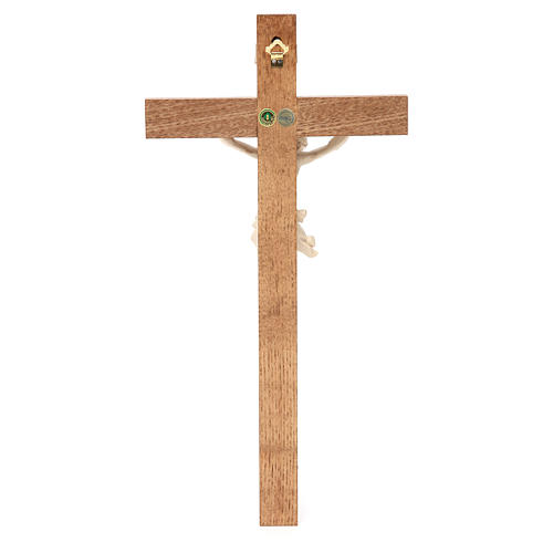 Crucifijo modelo Corpus, cruz recta madera Valgardena encerada 4