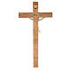 Crucifijo modelo Corpus, cruz recta madera Valgardena encerada s4