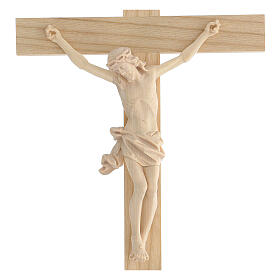 Krucyfiks mod. Corpus krzyż prosty drewno Valgardena naturalne