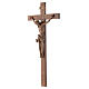 Crucifix droit mod. Corpus bois patiné Valgardena s2