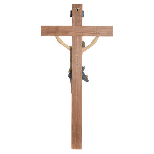 Crucifix, straight, Corpus model in antique gold Valgardena wood 10
