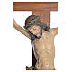 Crucifijo modelo Corpus, cruz recta madera Valgardena Antiguo do s5