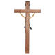 Crucifijo modelo Corpus, cruz recta madera Valgardena Antiguo do s10