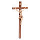 Crucifixo cruz recta mod. Corpus madeira Val Gardena pátina múltipla s3