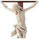Crucifijo, cruz recta madera Valgardena encerada, modelo Corpus s2