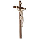 Crucifijo, cruz recta madera Valgardena encerada, modelo Corpus s4