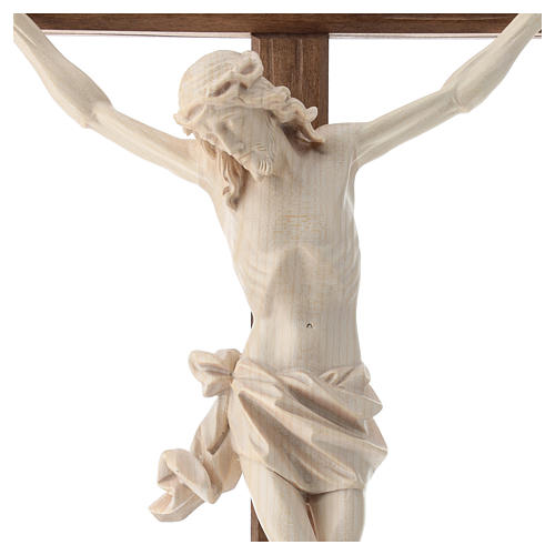 Crucifixo cruz recta mod. Corpus madeira Val Gardena natural encerada 2