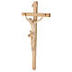 Crucifijo modelo Corpus, madera Valgardena natural cruz recta s3