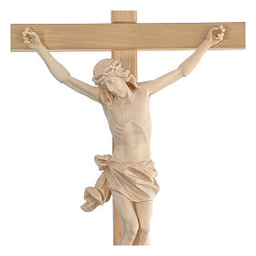 Crucifixo cruz recta mod. Corpus madeira Val Gardena natural