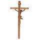 Crucifixo cruz recta mod. Corpus madeira Val Gardena patinada s2