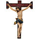 Crucifijo trilobulado modelo Corpus, madera Valgardena Antiguo d s2