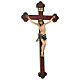 Crucifijo trilobulado modelo Corpus, madera Valgardena Antiguo d s7