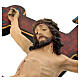 Crucifixo em trevo mod. Corpus madeira Val Gardena Antigo Gold s4