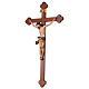 Crucifix trilobé mod. Corpus bois peint Valgardena s3