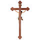 Crucifix, trefoil, Corpus model in painted Valgardena wood s5