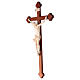 Crucifix, trefoil, Corpus model in natural wax Valgardena wood s3