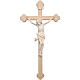 Crucifix, trefoil, Corpus model in natural Valgardena wood s1