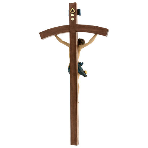 Crucifijo curvado modelo Corpus, madera Valgardena Antiguo dorad 5