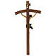 Crucifijo curvado modelo Corpus, madera Valgardena Antiguo dorad s5