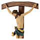 Krucyfiks zakrzywione ramię krzyża mod. corpus drewno Valgardena Antyczne Złoto s2