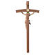Crucifixo curvo mod. Corpus madeira Val Gardena pátina múltipla s2